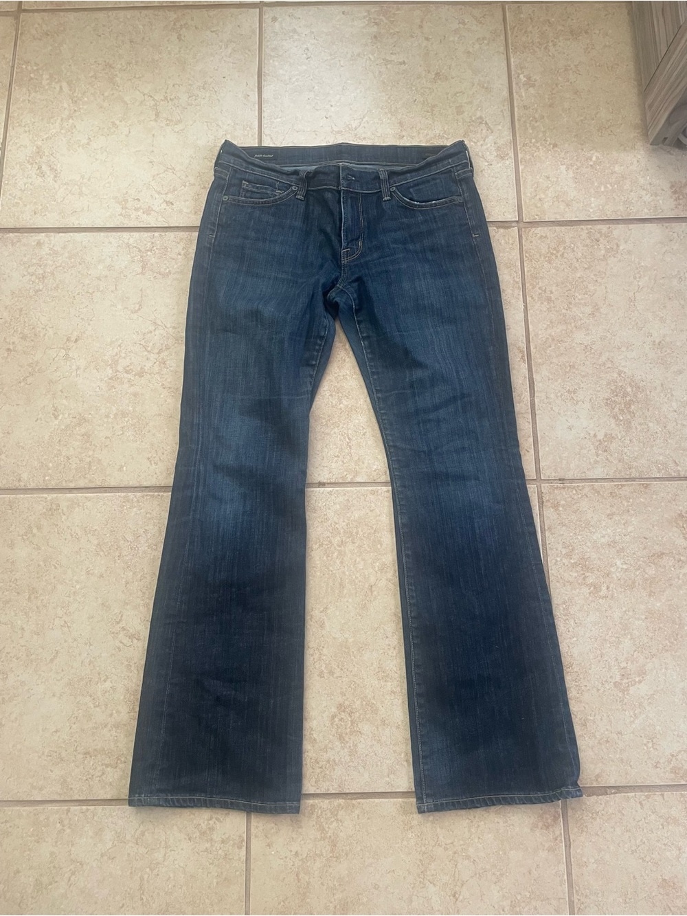 Citizens Of Humanity Dark Indigo Dita Low Rise Petite Bootcut Jeans